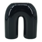 Modern Ceramic & Stoneware Arched Horseshoe Vase - Contemporary Decorative Accent for Home Decor - Image 5