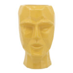 Modern Novelty 12" Ceramic Face Vase - Image 5
