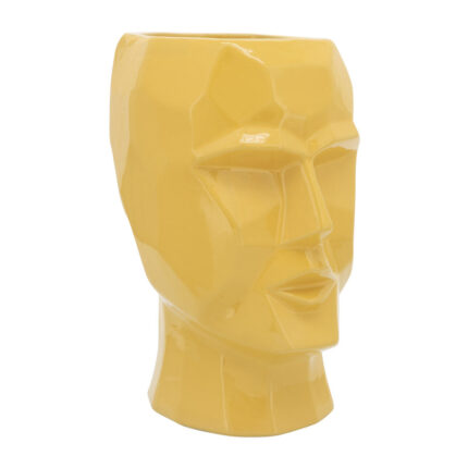 Modern Novelty 12″ Ceramic Face Vase - Chic Decora