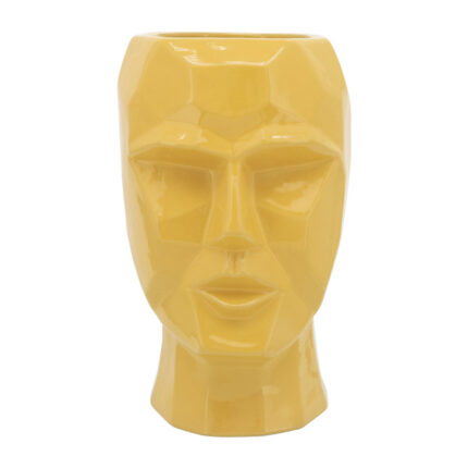 Modern Novelty 12″ Ceramic Face Vase - Chic Decora