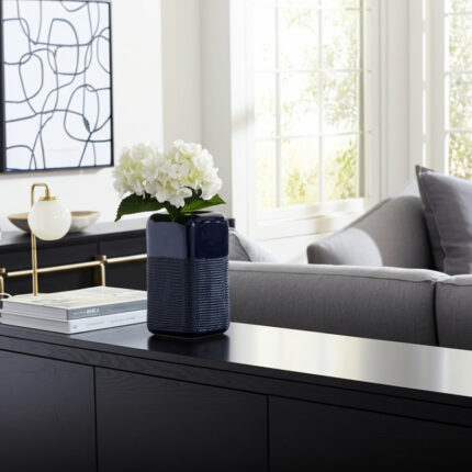 Modern Rounded Flower Vase for Home Decor – Decorative Table Vase for Living Room or Entryway Accent - Chic Decora