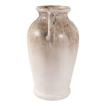 Modern Rustic Terracotta Tall Flower Vase With Speckled Finish - Elevated Home Decor Accent Vases For Table - Ivory - Image 6