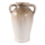 Modern Rustic Terracotta Tall Flower Vase With Speckled Finish - Elevated Home Decor Accent Vases For Table - Ivory - Image 2