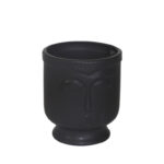 Modern Sleek Ceramic Face Vase - Watertight Elegance with Stand for Home or Office Decor