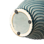 Modern Spiraling Artistry Turquoise Ceramic Table Vases (Set of 2) - Image 3