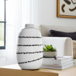 Modern Stoneware Ceramic Vase with Contemporary Design - Decorative Versatile Accent Piece for Stylish Interiors