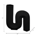 Modern Stoneware Ceramic Vase with Sculptural Abstract Design - Image 3