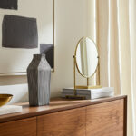 Modern Stoneware Vase with Bold Vertical Line Design and Contemporary Geometric Form for Decorative Display and Accents in Minimalist or Artistic Interior Settings - Image 4