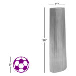 Modern Textured Metal Vase with Fluted Cylindrical Design, Handmade Decorative Accent for Contemporary Home Decor, Durable and Lightweightculpted Flower Holder for Stylish Display - Image 4