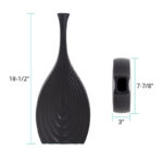 Morea Tapered Matte Black Ceramic Onion Vase - Image 5