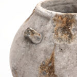Mottled Brown and White Terracotta 12-Inch Tall Indoor and Outdoor Jug Vase with Handles - Image 3