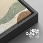 Multicolor Geometric Wave Abstract Mountain Landscape Wall Art Framed Canvas 3 Piece Painting Print - Image 7