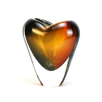 Murano Glass Design Cuore Crystal Vase - Chic Decora