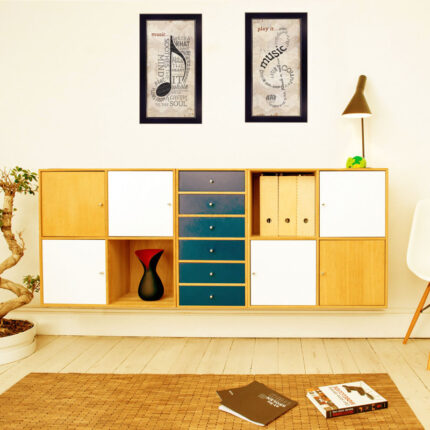 Music 2-Piece Vignette Framed Wall Art for Living Room, Home Wall Decor by Marla Rae - Chic Decora