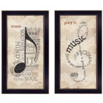 Music 2-Piece Vignette Framed Wall Art for Living Room, Home Wall Decor by Marla Rae - Image 2