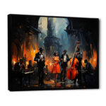Music In Harlems III - African American Art Canvas Print Wall Art - Image 2
