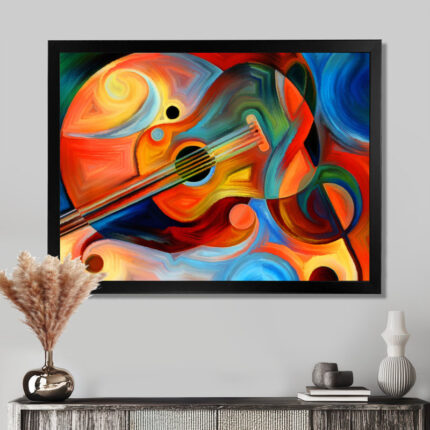 Music and Rhythm – Abstract Framed Canvas Art Print - Chic Decora