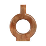 Natural Wood Donut Shaped Vase