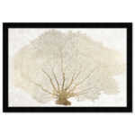 Nautical and Coastal Gold Coral Fan Marine Life by Oliver Gal - Floater Frame Graphic Art Print - Image 6