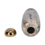 Neutral Ceramic Jar Stoneware Vase with Lid - Image 8