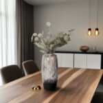 Neutral Ceramic Jar Stoneware Vase with Lid