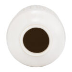 Neutral Textured Ceramic Aztec Vase in Ivory - Image 6