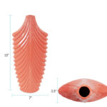 Niclas Hand Finished Glossy Coral Textured Ceramic Vase - Image 4