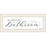 No Selfies in the Bathroom Framed Wall Art for Living Room, Home Wall Decor Print by Lori Deiter - Image 2