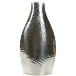 Oberle Silver 16.93" Metal Table Vase Contemporary Statement Piece for Stunning Floral Displays and Modern Home D cor Sculptural Elegance - Image 2