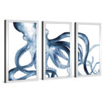 Octopus in the Blues by Elizabeth Medley - Multi-Piece Image Picture Frame Print