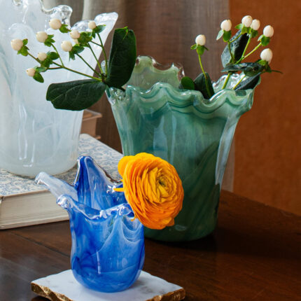 Onda Handmade Glass Table Vase - Chic Decora