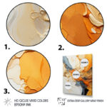 Orange Blue Line Art Abstract Expressionism - Line Art Wall Art - Image 3