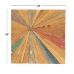 Palmdale Teak Wood Handmade Radial Starburst Brown Wall Decor - Image 7