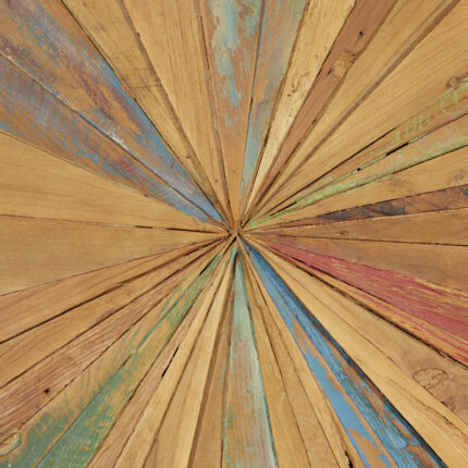 Palmdale Teak Wood Handmade Radial Starburst Brown Wall Decor - Chic Decora