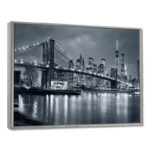 Panorama New York City at Night Photographic on Metal - Image 2