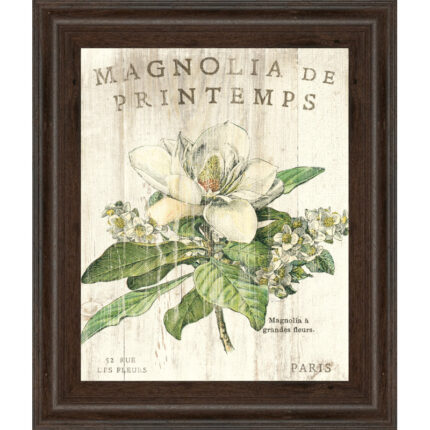 Parisian Petals Wall Art - 22" x 26" - Cinnamon Mocha Frame