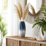 Patoma Modern Coastal Glass and Aluminum Decorative Vase with Sleek Metallic Accents and Contemporary Artisanal Design for Stylish Interior Displays - Image 6