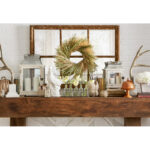 Patria 5 Glass Vase Bottles on a Rectangle Metal Holder with Handles - Image 4