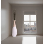 Percy 31.5 inch Spun Bamboo Tall Trumpet Floor Vase -Handmade Bamboo Vase, Floor Standing Vase