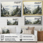 Pine Tree Misty Mountain I - Tree Pine Canvas Art - Image 3
