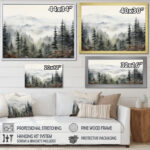 Pine Tree Misty Mountain II - Tree Pine Large Wall Art - Image 5