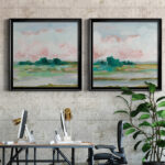 Pink Marsh I - 2-Piece Painting Print