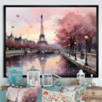 Pink Twilight Rendezvous In Paris II - Amusement Parks Canvas Prints - Image 2