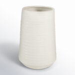 Porcelain Ceramic Ribbed Decorative Vase