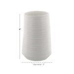 Porcelain Ceramic Ribbed Decorative Vase - Image 5
