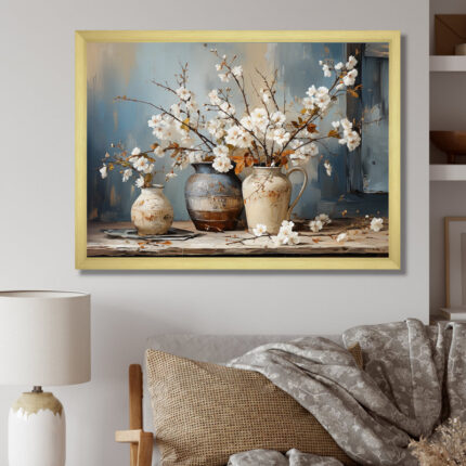 Pottery And Flowers Still Life I – Trees Wall Art - Chic Decora