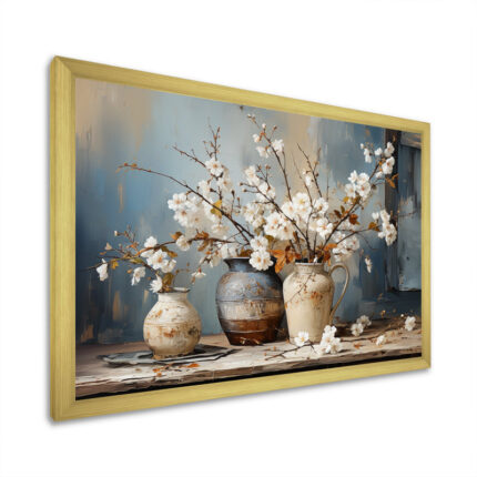 Pottery And Flowers Still Life I – Trees Wall Art - Chic Decora