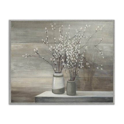 Pussy Willow Still Life – Painting on Wood - Chic Decora