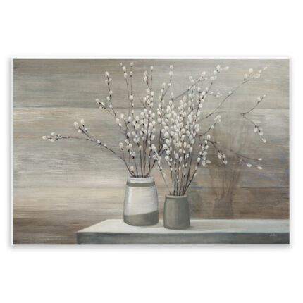 Pussy Willow Still Life – Painting on Wood - Chic Decora