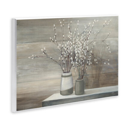 Pussy Willow Still Life – Painting on Wood - Chic Decora